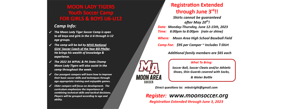Moon Lady Tigers Youth Soccer Camp