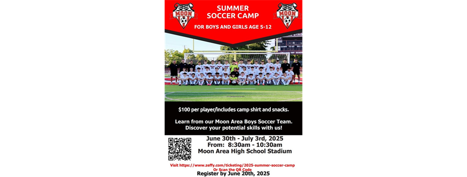 Moon Area Boys Camp June 30 - July 3