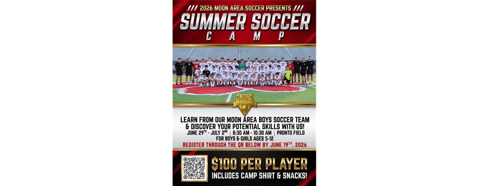 Boys Moon Area Soccer Summer Camp